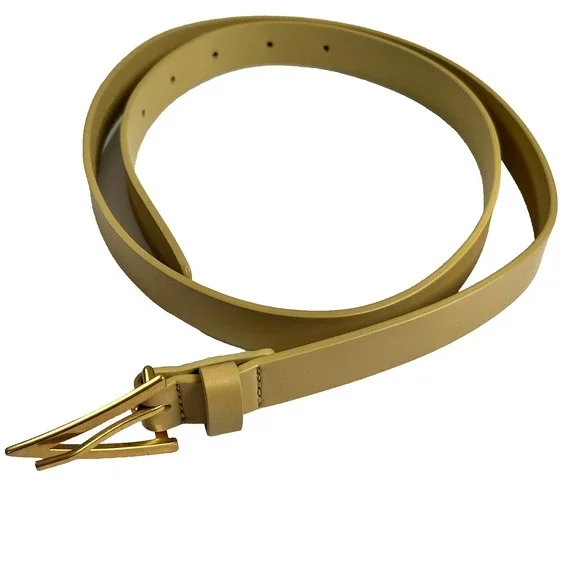 Bottega Veneta Cintura French Calf Leather Belt Olive Green Size 85 cm/34 in